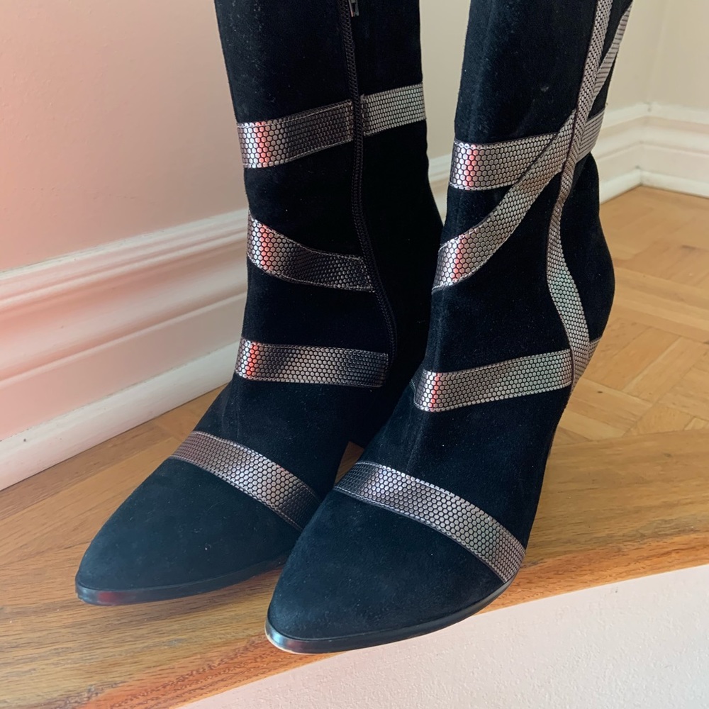 Suede booties